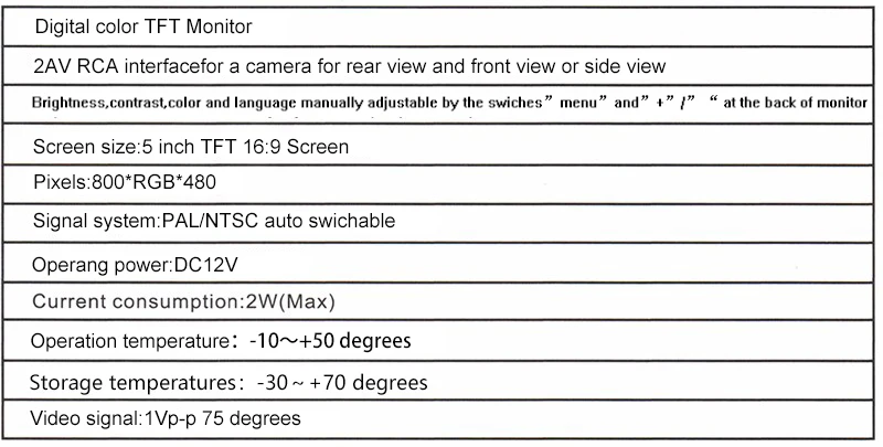 HaiSunny " цифровой цветной TFT 800*480 lcd монитор внутреннего зеркала автомобиля 2 видео входа для камеры заднего вида Система помощи при парковке