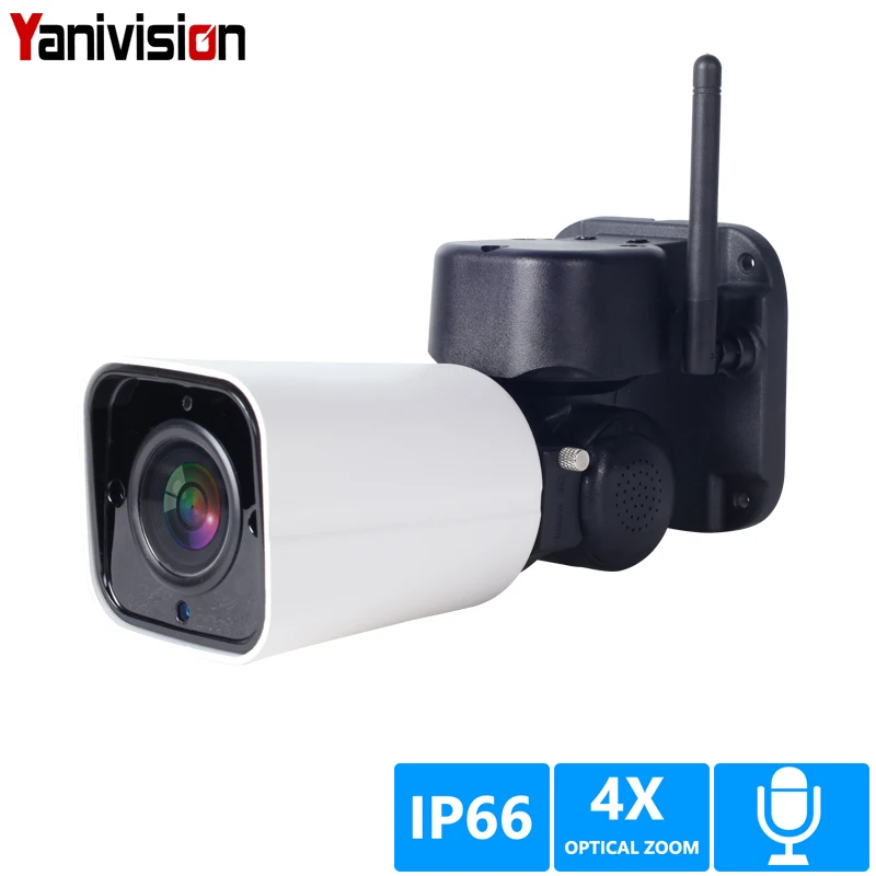 

1080P 2MP PTZ IP Camera WiFi Bullet Outdoor Wireless WiFi Waterproof Camera CCTV Security Surveillance 4X Optical Zoom 64GB Card
