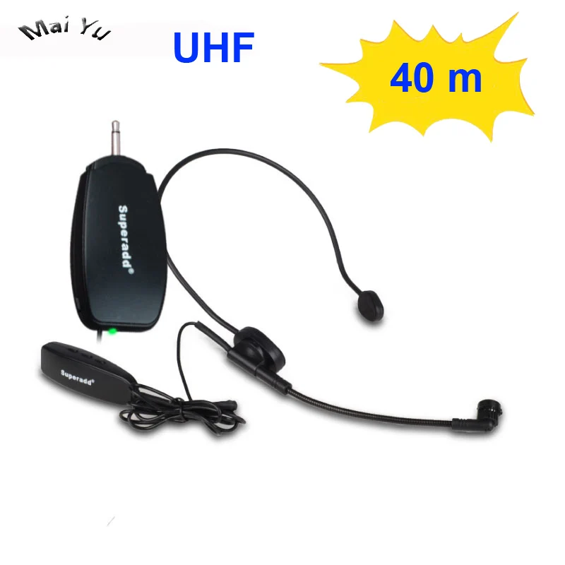

Pro Style 40m UHF Wireless Headset Microphone Meeting Computer Microfone 3.5mm 6.35mm Jack for Amplifier Speakcer 6522T