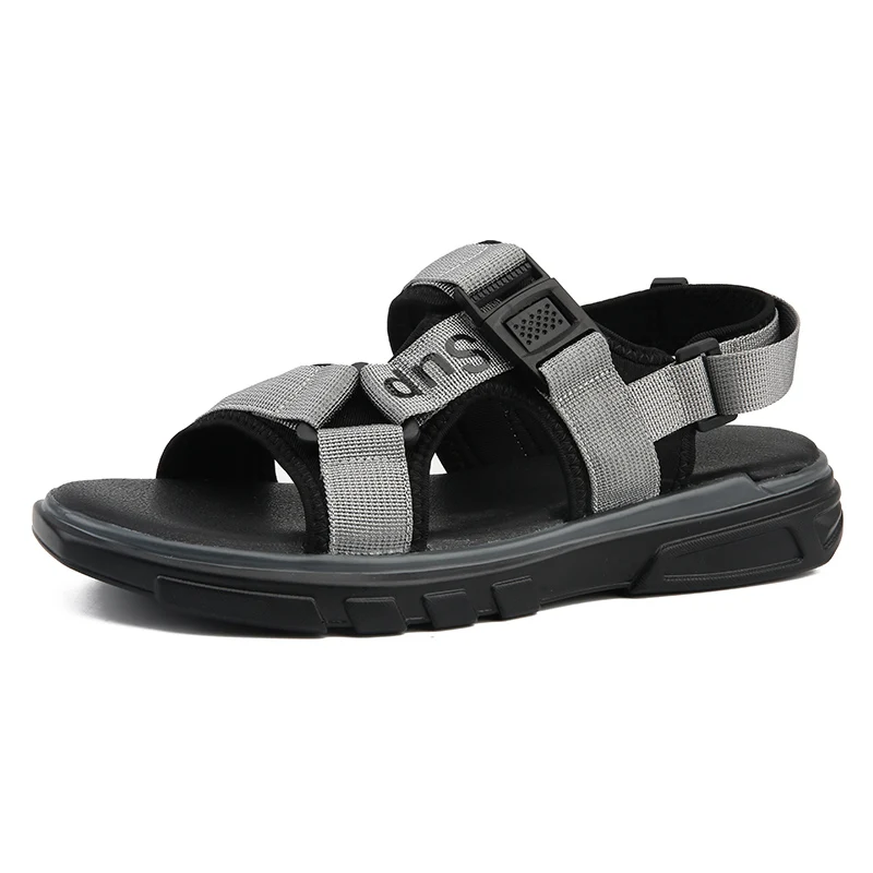 

2019 Men shoes genuine leather cowhide sandals half hole single shoes casual comfortable summer male Sandals beach shoes 6JK01