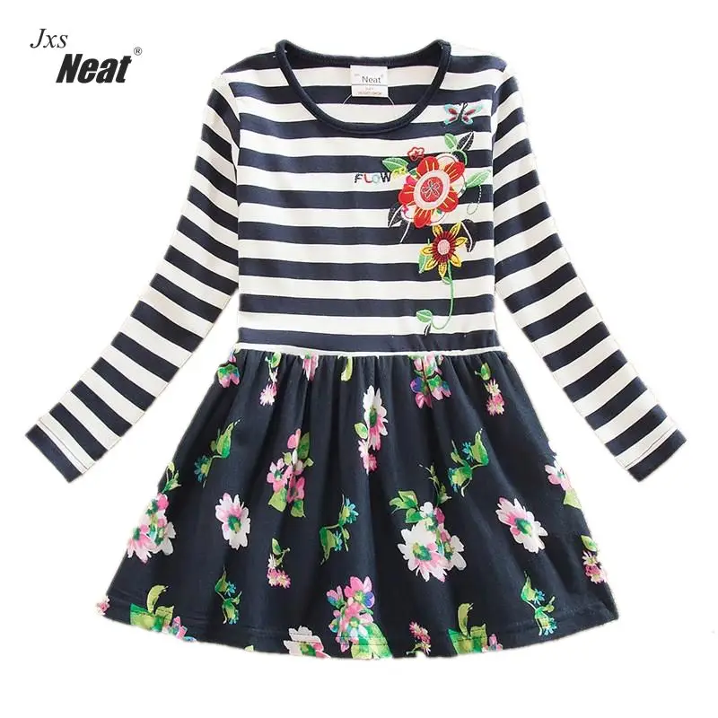 2016-Retail-Neat-long-sleeved-baby-girl-clothes-princess-girl-party-dress-kids-clothes-girl-Floral (4)