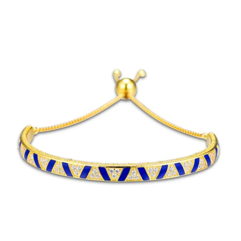 

PANDULASO 2019 Summer 925 Sterling Silver Exotic Stones & Stripes Bracelets Fashion Shine Bracelet Jewelry For Women Anniversary