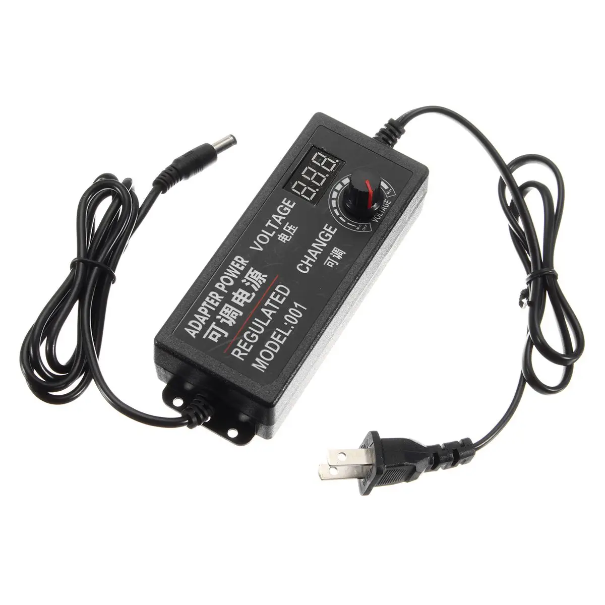 

New 9-24V 3A 72W Speed Control Volt AC/DC Adjustable Power Adapter Supply Display Screen US Plug Chargers Accessories