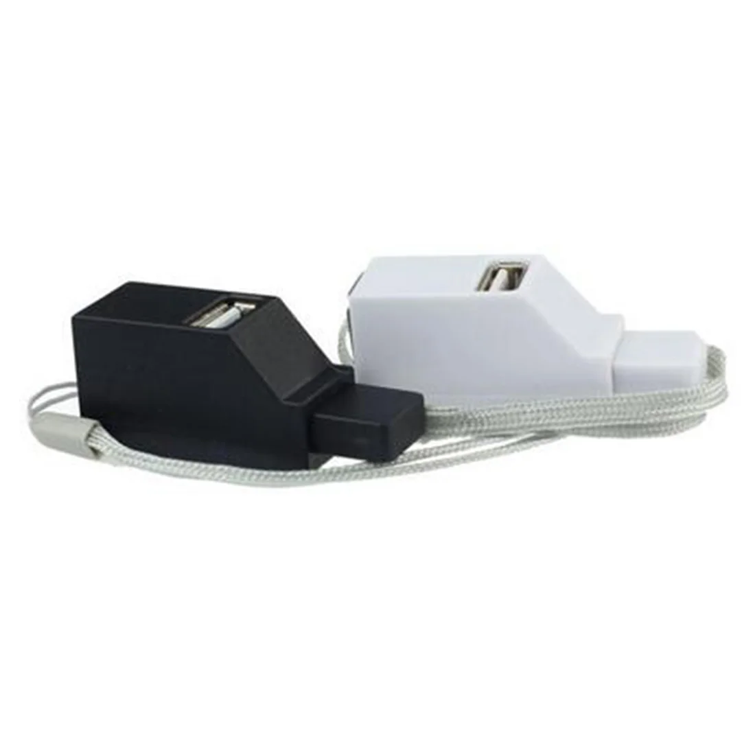 Mini portable High Speed 3 Ports 2.0 USB HUB In-line Splitter Adapter With lanyard for Notebook/Tablet Computer PC Peripherals