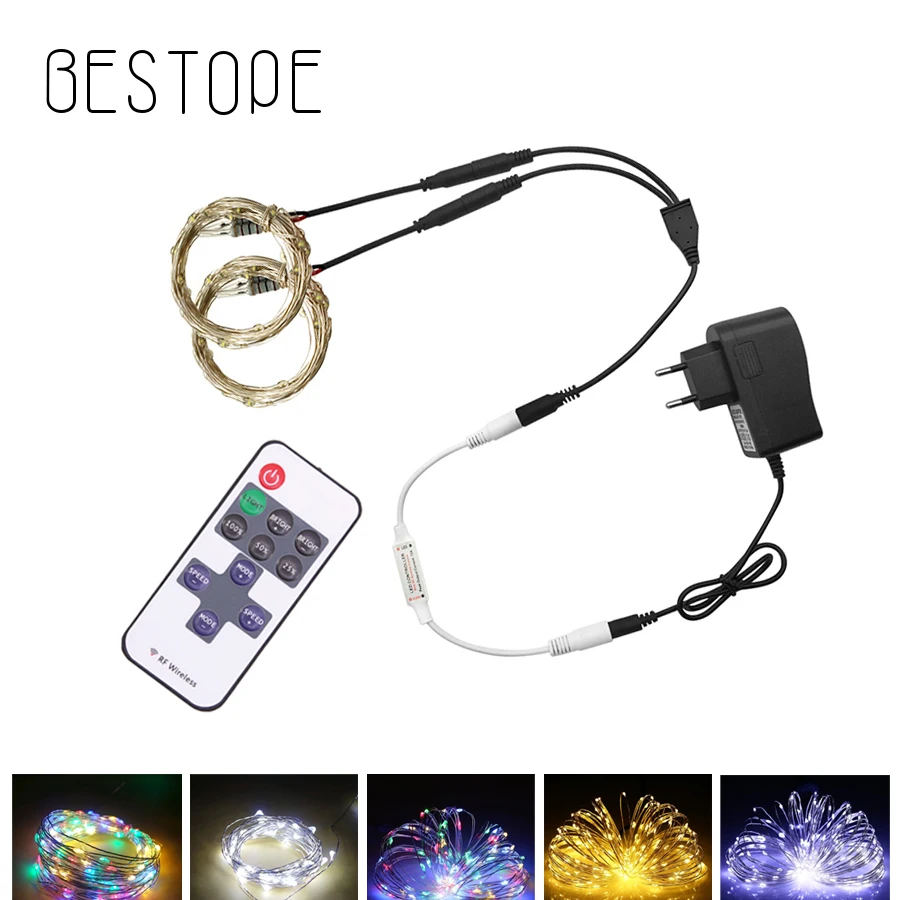 

DC 12V 30M 80M Fairy LED String Lights Copper Wire Waterproof Outdoor LED Christmas Light Decoration With Power and Controller
