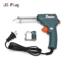 220 В 60 Вт автоматическая Сварка Электрический паяльник Температурный пистолет паяльный набор инструментов США штекер M18