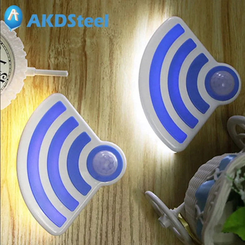 

AKDSteel WIFI Shape LED Night Light Intelligent Induction Creative Corridor Corridor Cabinet Bedroom Motion Sensor Emergency