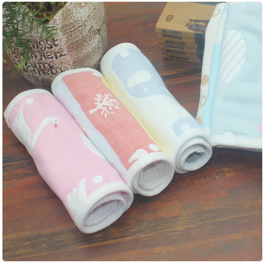 Armrests Saliva Towel Pdas 6 Layers of Gauze Baby Stroller Bib Stroller Pushchair Fence Protective Cover Strollers Accessories