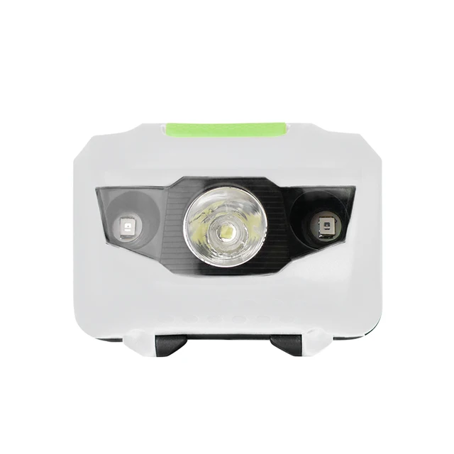 Mini Headlamp 2000 Lumens LED Waterproof AAA Headlight Red Head Lamp Light Flashlight Torch +Warning lights for 3*AAA Battery