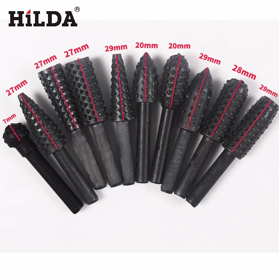 

HILDA 10PCS 6mmWoodworking Tools Wood Drills Bits Wood Carving Tools Drill Bit Set mini micro cutter tool Rotary Burr For Dremel