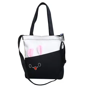 

Women Emotion Rabbit Ear Crossbody Shoulder Bag Tote School Student Pouch Handbag