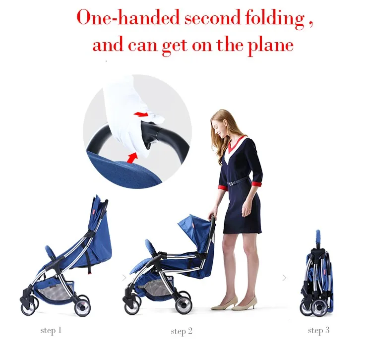 Kidstravel Baby Stroller ultra-lightweight folding Bebek Arabasi Poussette Baby Car portable on the airplane