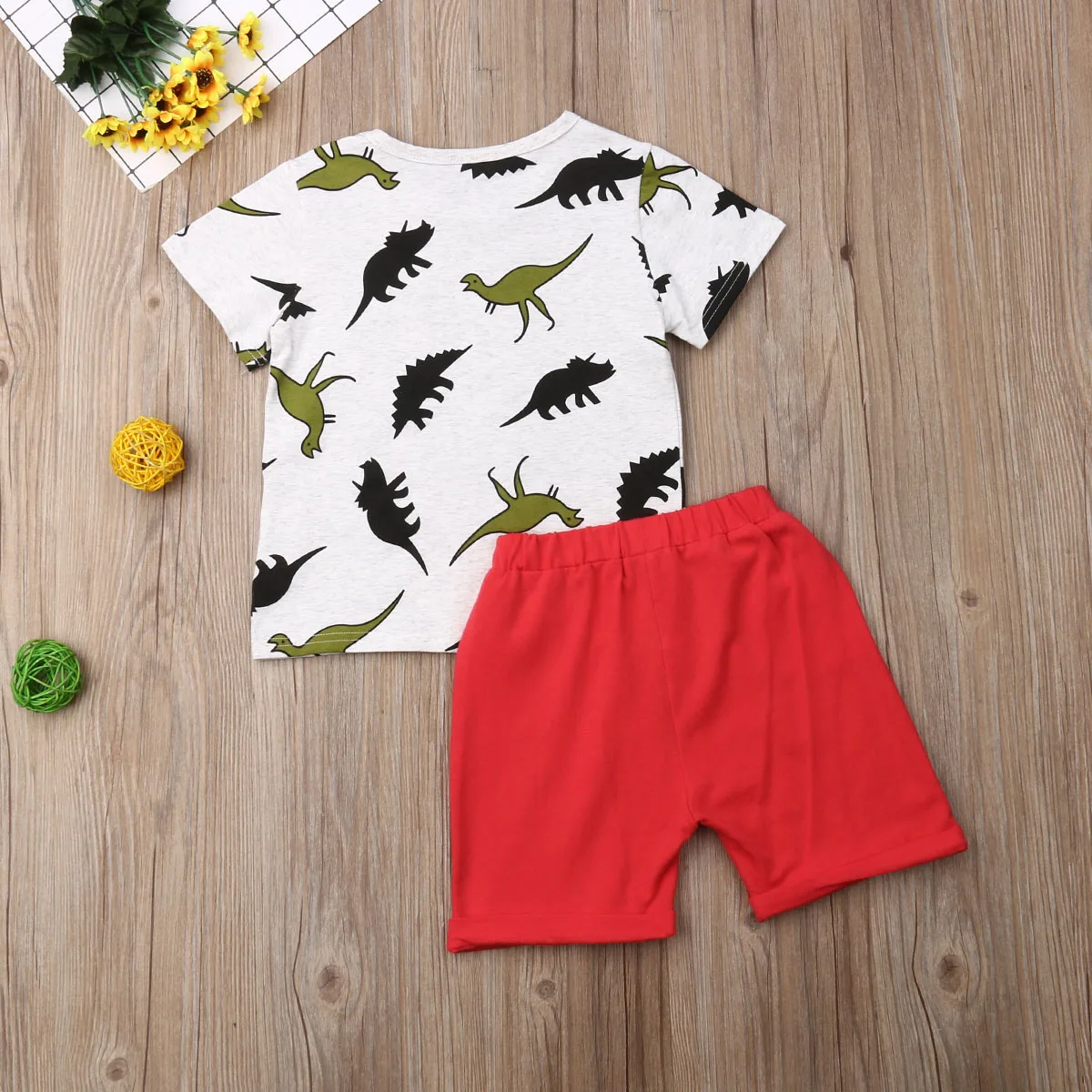 Г. Комплект одежды для маленьких мальчиков, летняя футболка с короткими рукавами и круглым вырезом с изображением динозавра топы и шорты, комплект одежды из 2 предметов