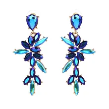 Брендовые ювелирные изделия Модные женские роскошные 3 цвета кристалл серьги гвоздики по заводской цене