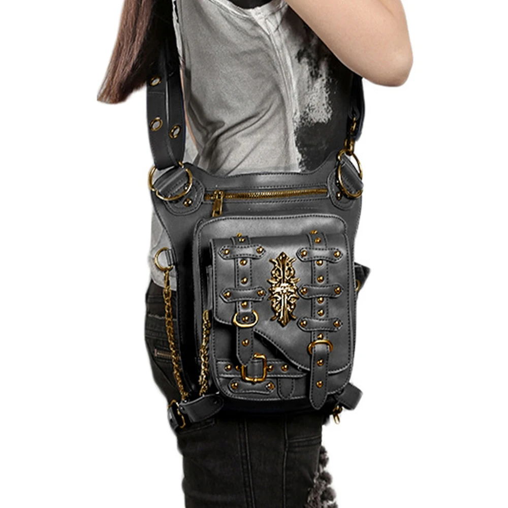

Motorcycle Bag Mochila Moto Unisex Motociclista PU Leather Riding Wallet Cool Multi-function Travel Outdoor Leg Bag Motorcycle