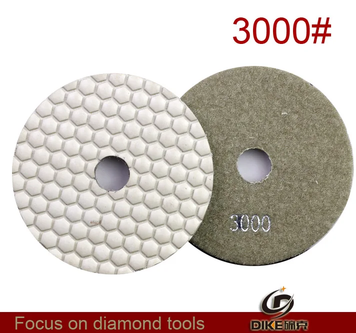 3000#"(100 мм) сухой Алмазный полировальный коврик для angler шлифования Мрамор Бетон Камень
