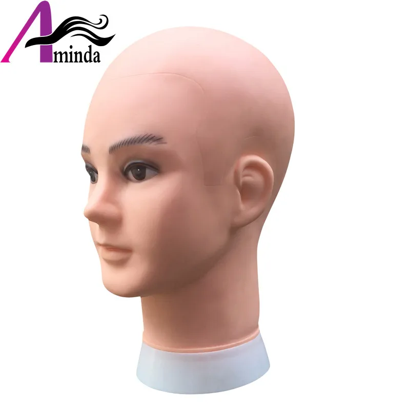 Free shipping stand style Male training head mannequin for salon,New Arrival Plastic Mannequin Head make up  (8)