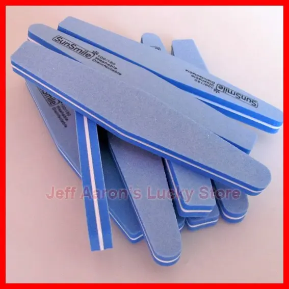 

high quality 100/180 Double Side Diamond Fancy Nail File Buffer Sanding Washable Manicure Tool Wholesale