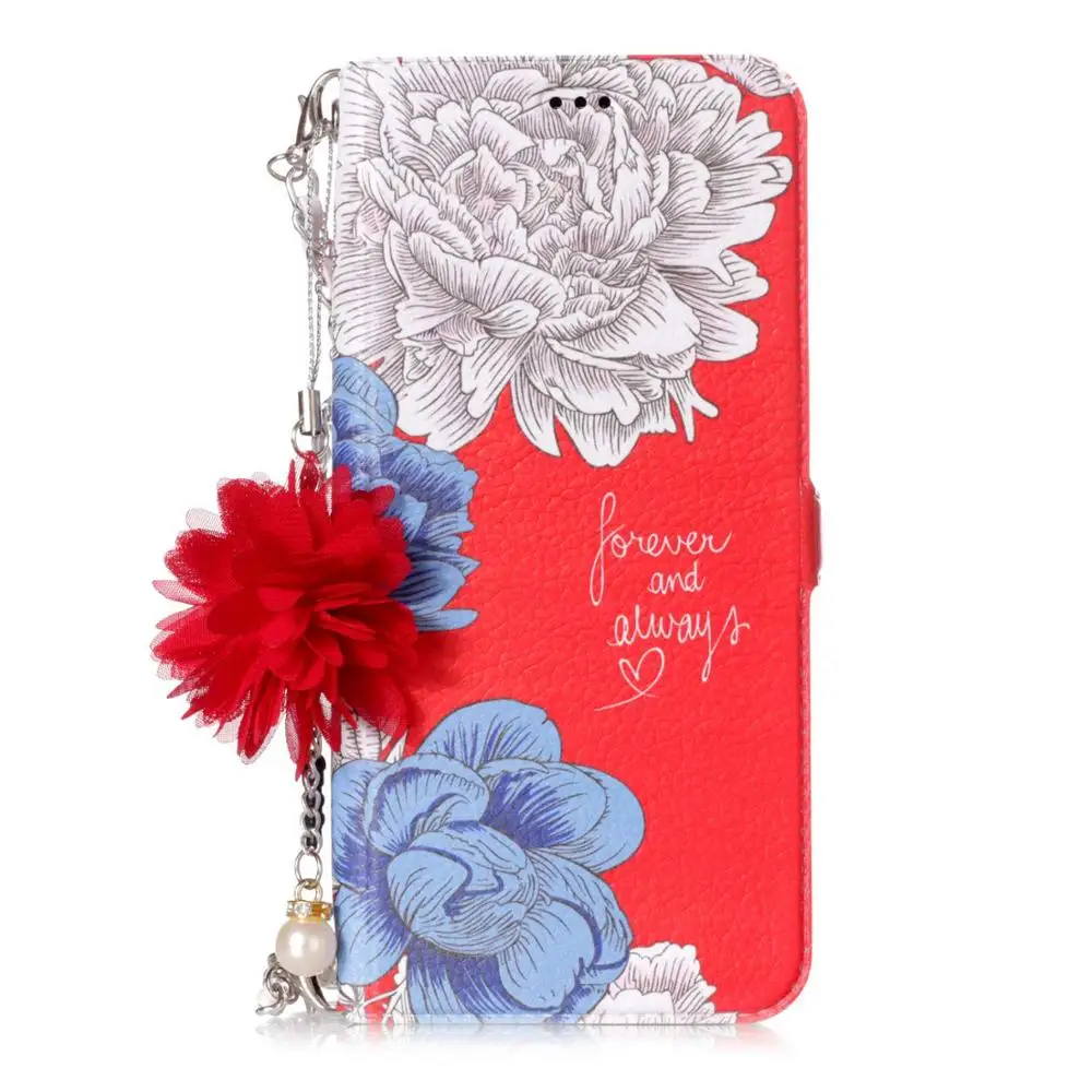 Go2linK бумажник чехол для Samsung galasy S9 Цветы Подставки с отделением для карт карманные, на цепочке кожаный бумажник чехол для телефона с откидной крышкой S9Plus - Цвет: Chrysanthemum