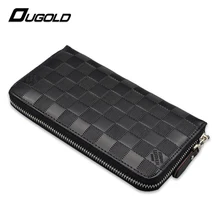 Men Wallet Brand Leather High Quality Stone Long Purses Phone Pocket Coin Purses Holders Zipper Male