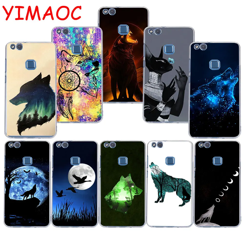 

YIMAOC 253z Simple Anime Wolf Soft TPU Case for Huawei P20 Pro P10 P9 P8 Lite P Smart Mate 10 lite 20 pro