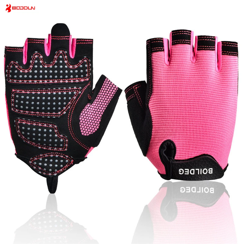 BOODUN Professional Gym Gloves Men Women Body Building Half Finger Fitness Gloves An-slip Weight Lifting Sports Training Gloves
