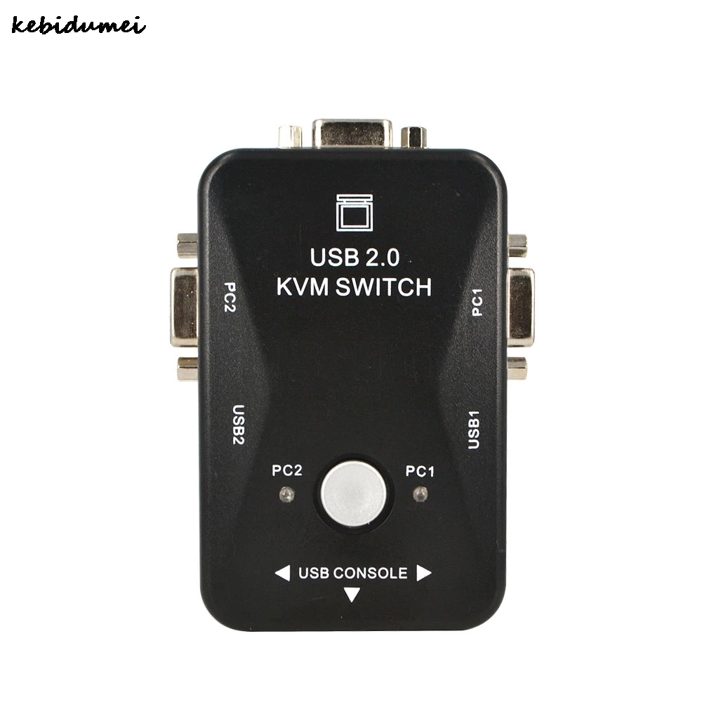

Kebidumei New Arrival USB KVM Switch Switcher 2 Port VGA SVGA Switch Box USB 2.0 Mouse Keyboard 1920*1440