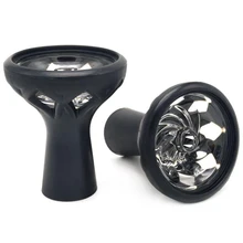 Высокая термостойкость стекло и силиконовая чаша для кальяна черная чаша для сигарет