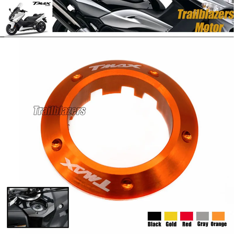 Free Shipping For YAMAHA T-MAX 500 08-11 530 12-14 Motorcycle Accessories CNC Aluminum SEAT LOCK COVER CAP Orange | Автомобили и