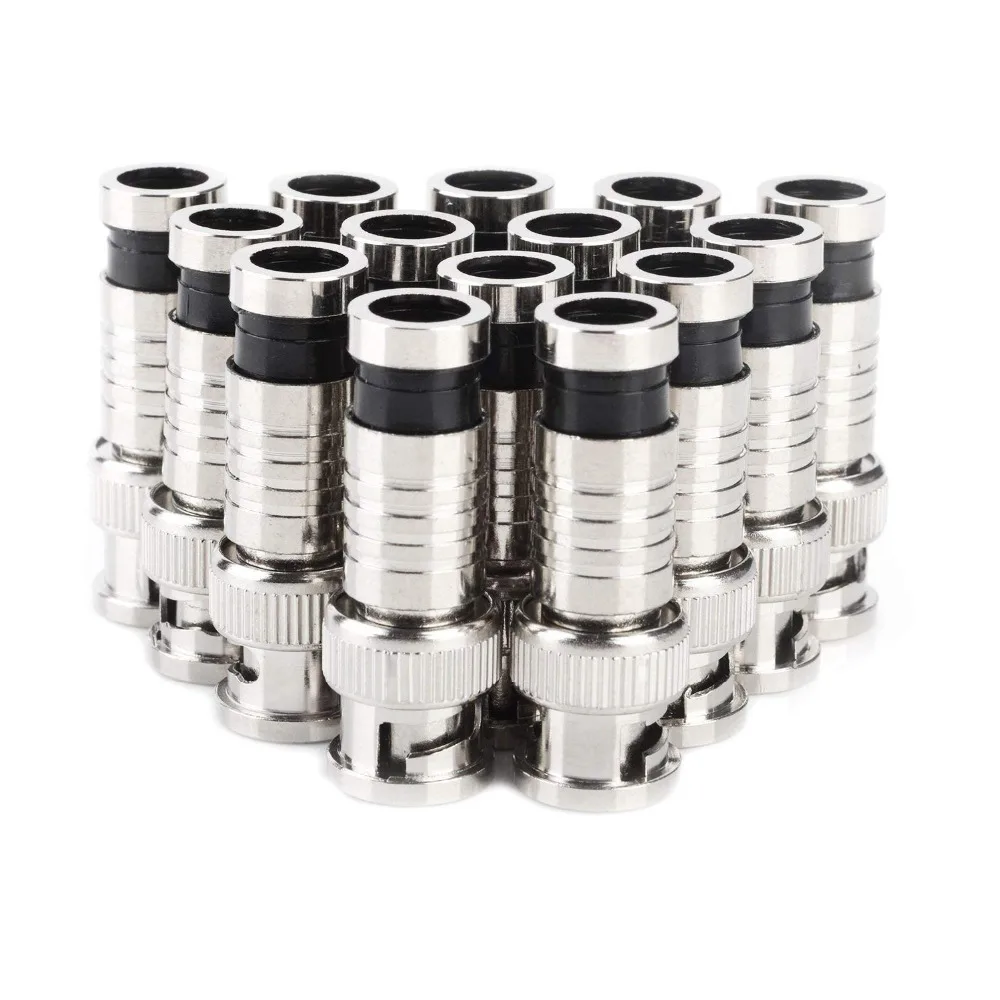 Обжимной соединитель BNC RG59 для камеры видеонаблюдения 10 шт.|connector crimp|connector rg59connector