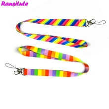 Ransitute R432 1 шт. Радужный шейный ремешок для ключей, ID карты, мобильного телефона для спортзала с usb-зажимом для бейджа «сделай сам», ремешок lasso