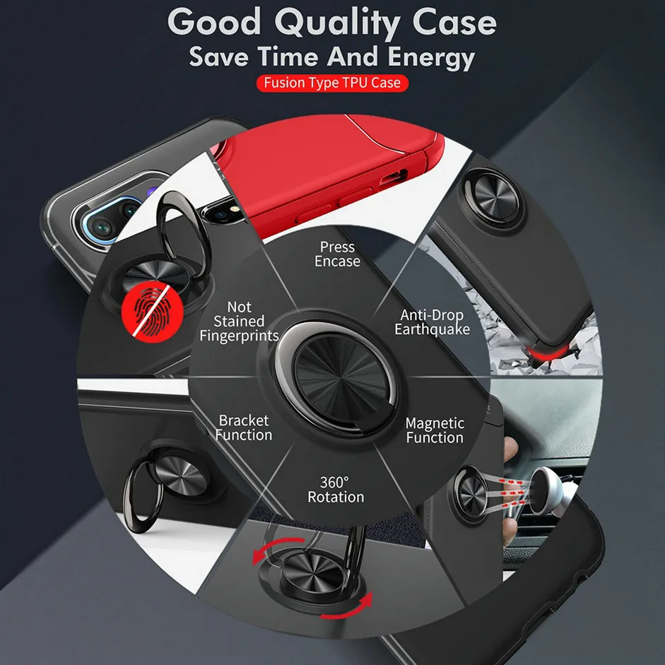 Case for Huawei Honor 10 Cover Magnetic Ring Holder Case For Huawei P20 P10 Lite Mate 10 Pro P8 P9 Lite 2017 Honor 9 Coque (15)