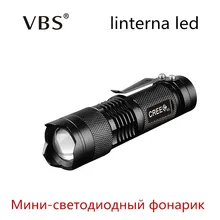 LED waterproof flashlight CREE Q5 2000lm Adjustable Zoomable LED linterna Portable Outdoor Mini lampe torche No 14500 battery