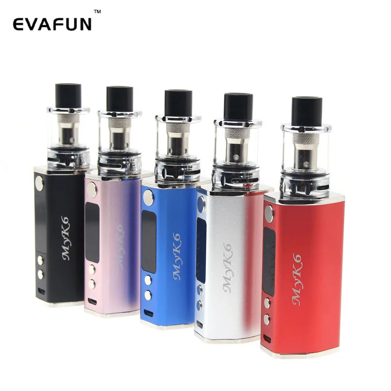 

Sea Wolf MYK6 Vape Mod Kit Electronic Cigarettes 2200mAh 80W Box Mod Refill 3ml Glass Atomizer Tank E Cigarettes Vapor Pen Kit