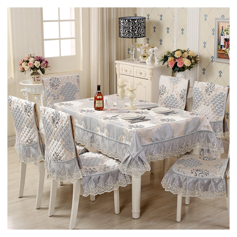 Buy European luxury tablecloth chair cover set