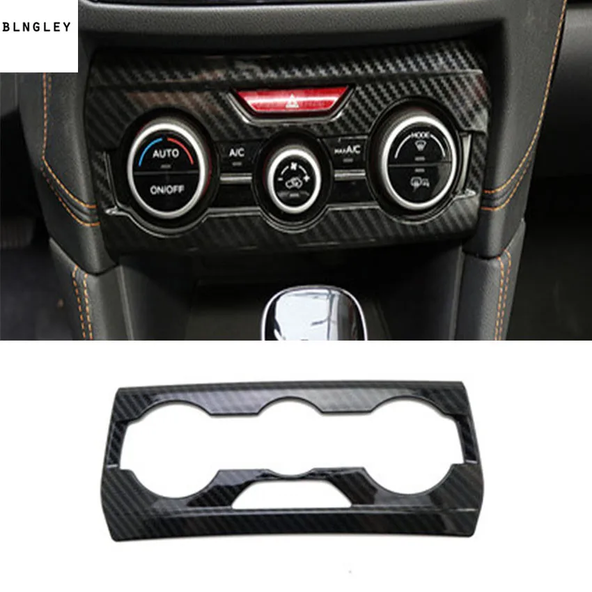 

1 шт. ABS углеродного волокна зерна кондиционер управления панель регулировки украшения крышка для 2018 Subaru XV автомобильные аксессуары