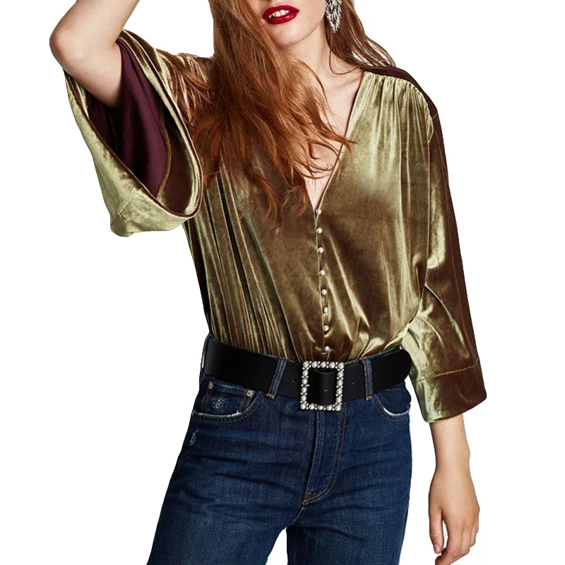 2017 Sexy Velvet Bodysuit Women Vintage Long Sleeve Bodysuit Overalls