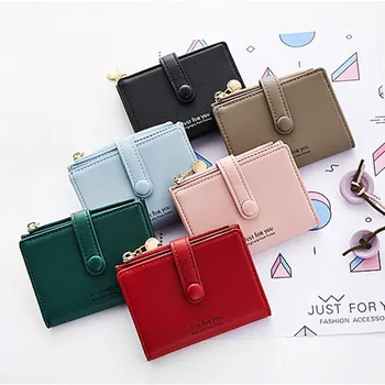 

New Female Wallet Coin Short Credit Card Holder With Pocket Zipper Wallet Fashion Leather Women Wallet