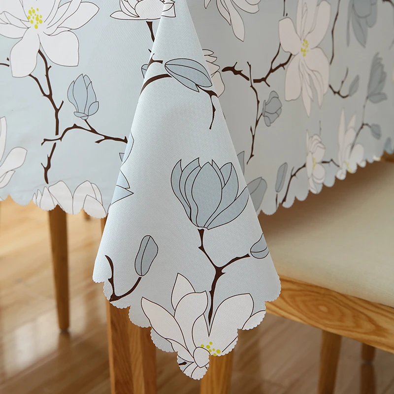   Pastoral Plaid Rectangular Waterproof Tablecloth Fabric Pvc Tea Table Cloth Waterproof Oilproof For Table Cover Plastic For Home