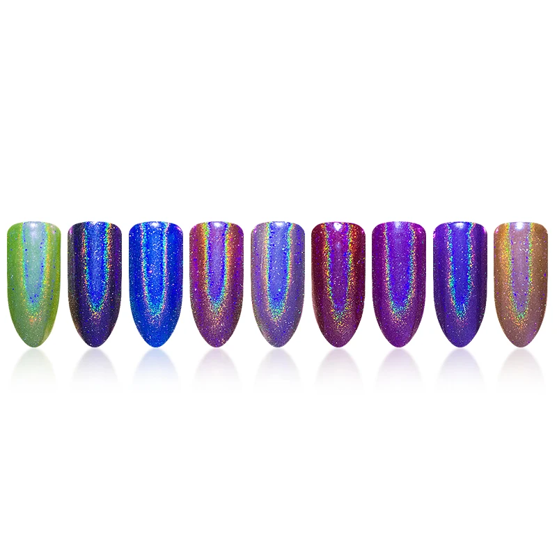 Polvo de brillo de camaleón de pavo real 0,2g láser Holo espejo cromado pigmento polvo holográfico uñas Paillettes DIY decoración de manicura Polvo de brillo de camaleón de pavo real 0,2g láser Holo espejo cromado pigmento polvo holográfico uñas Paillettes DIY decoración de manicura