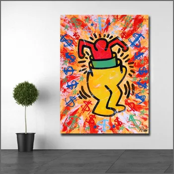 

Large Size Printing Graffiti keith-haring-street-art-way Wall art Home Decor Living Room Modern Canvas Print Paintings No Framed