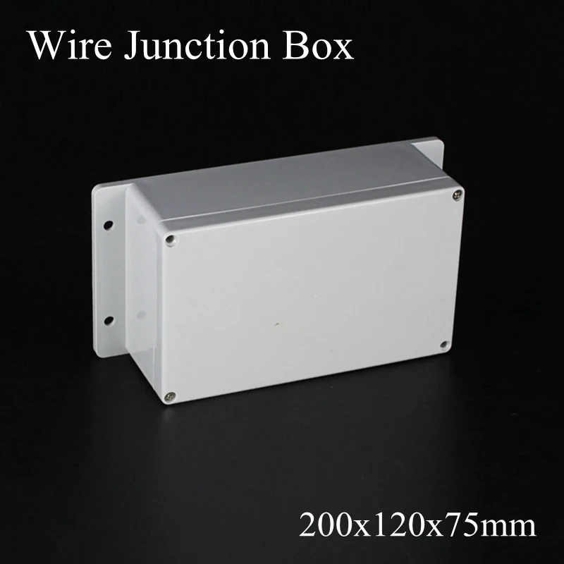 

IP65 200x120x75mm Waterproof Junction Box Plastic Project Box Electrical Connector Terminal Outdoor Enclosure Box Wall Mounting