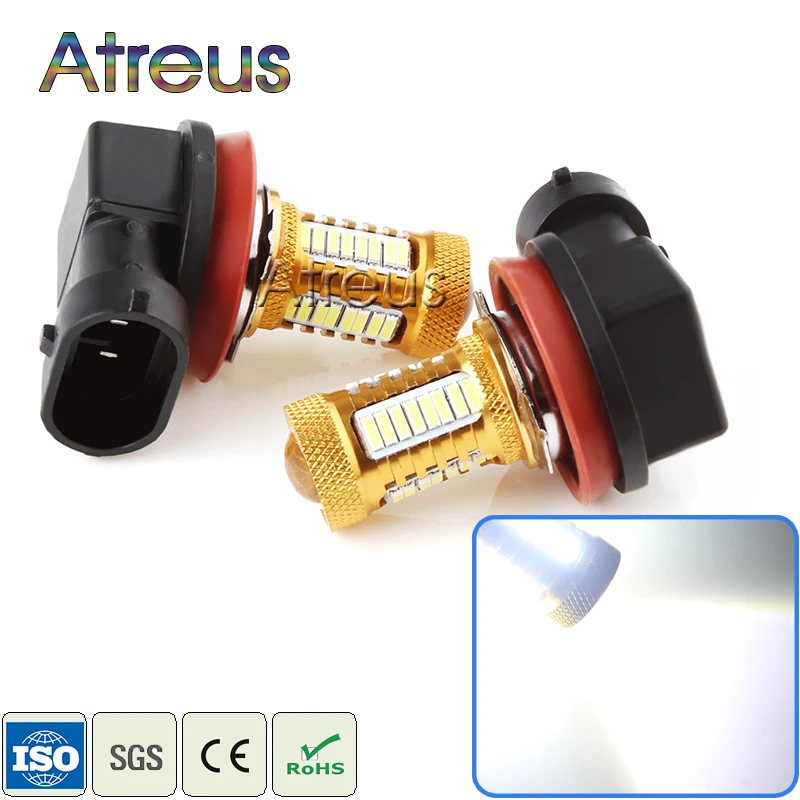 

Atreus 2Pcs Car LED H18 H11 32 3014 SMD LEDs Auto Fog Lights 12V Lamp Bulb 360 Degree 320Lm Headlight with 12V White Accessories
