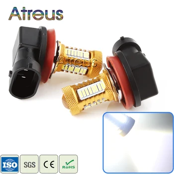 

Atreus 2Pcs Car LED H18 H11 32 3014 SMD LEDs Auto Fog Lights 12V Lamp Bulb 360 Degree 320Lm Headlight with 12V White Accessories