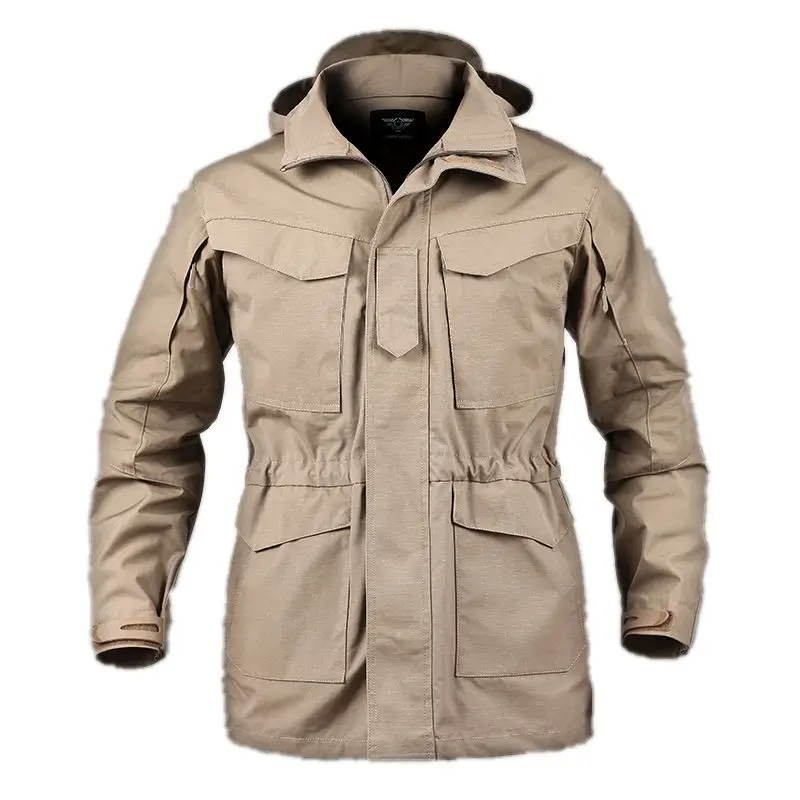 Мужская ветровка M65 армейский стиль с капюшоном и карманами|m65 military jacket|military jacket