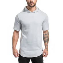 Открытый Для мужчин футболка хлопковые спортивные Бег Фитнес Бодибилдинг толстовка Для мужчин S Training футболка тренажерные залы мужской спортивной Костюмы