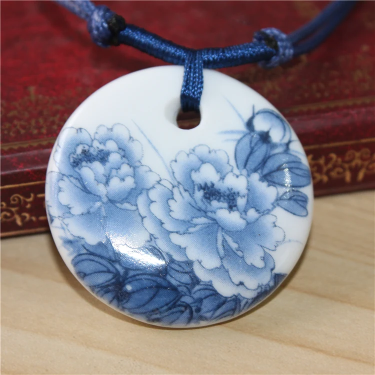 

Chip vintage ceramic beads women necklace ethnic jewelry vintage style charm necklaces Memorial necklaces