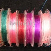 120 рулонов 10 м разноцветные эластичные для бисероплетения 0,6 мм/0,8 мм#10373