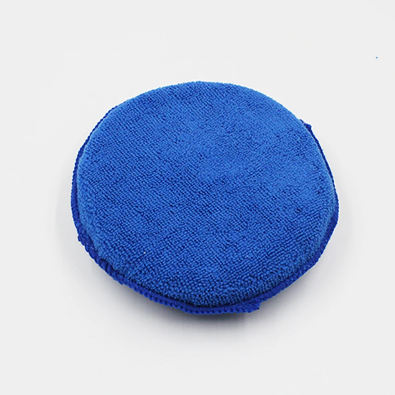 10pcs/pack 5 Inch Large Size Car Wax Applicator Pads With Hand Pocket Soft Microfiber Polishing Sponges Vehicles Care Cleaning