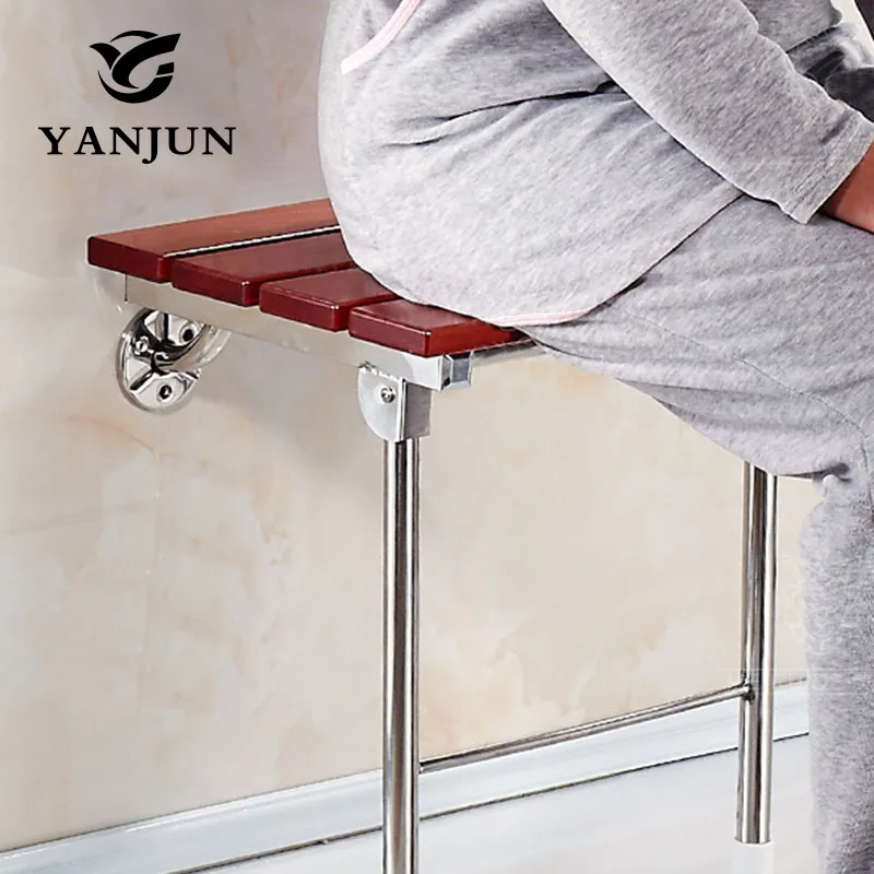 YANJUN деревянное Складное Сиденье Для ванны и душа настенное расслабляющее кресло для душа цельное сиденье спа скамейка Экономия пространства ванная комната YJ-2058